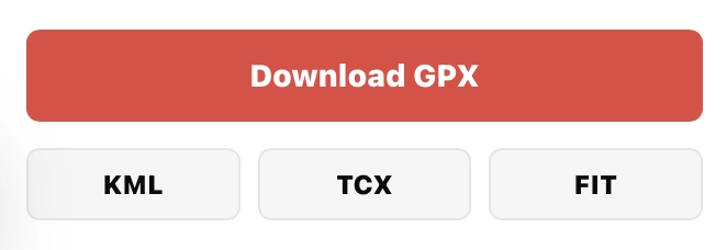 Route download buttons screenshot